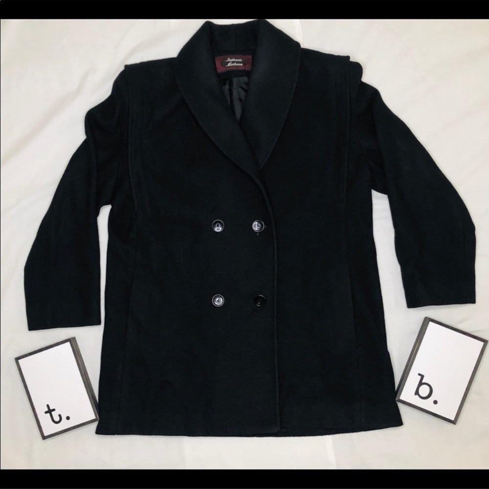 Stephanie Mathews Black Wool Coat